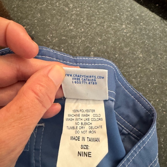 VTG! Crazy Shirts Blue Board Shorts. Size 9 - Picture 8 of 8